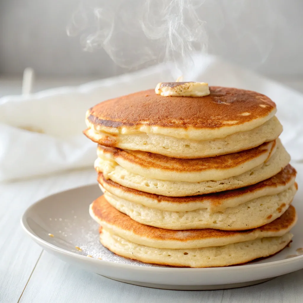 A stack of warm, fluffy pancakes